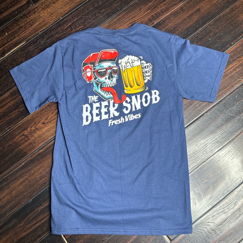 Crewneck 100% cotton tee shirt unisex fun beer print fresh vibes casual